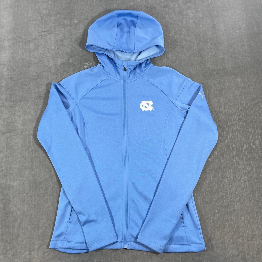 UNC Tar Heels‎ Columbia Womem Small Blue Zip Up Hoodie Jacket